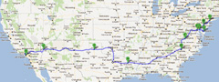 map of the trip